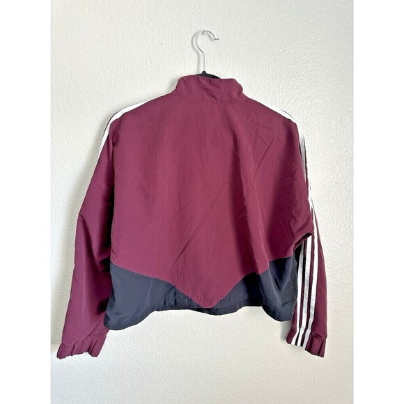 Adidas Clrdo Jacket Women’s Size Large Multicolor Crop Athleisure Running Collar - Picture 2 of 5
